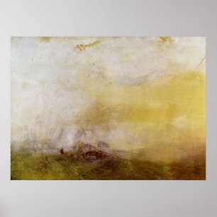 Poster Lever de soleil avec monstres de mer par Joseph Ma