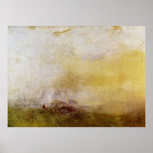 Poster Lever de soleil avec monstres de mer par Joseph Ma (Devant)