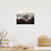 Poster lever de soleil brumeux au-dessus du fleuve Columb (Cuisine)