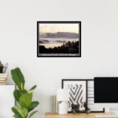 Poster lever de soleil brumeux Columbia River Rainier Ore (Bureau à domicile)