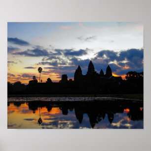 Poster Lever de soleil chez Angkor Vat, Cambodge -