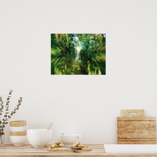 Poster Lever de soleil dans la forêt 2 (Cuisine)