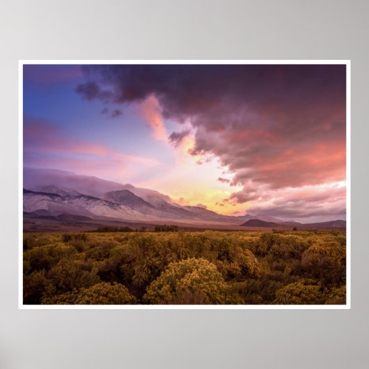 Poster Lever de soleil dans la vallée d' Owens (Devant)