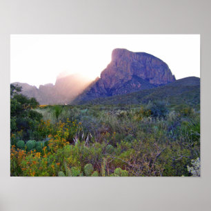 Poster Lever de soleil dans le Chisos, Texas
