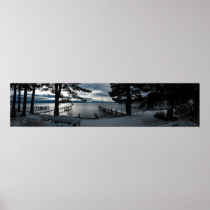 Poster Lever de soleil de dimanche dans le lac Tahoe