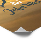 Poster Lever de soleil doré monogramme personnalisable mo (Coin)