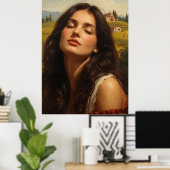 Poster Lever de soleil en Toscane (Bureau à domicile)