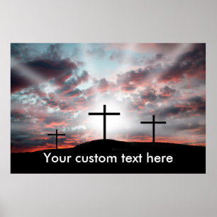 Poster Lever de soleil inspiré de renaissance de calvaire