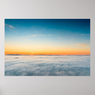 Poster Lever de soleil magique au-dessus des nuages