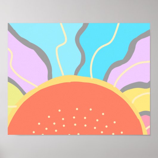 Poster Lever de soleil pastel (Devant)