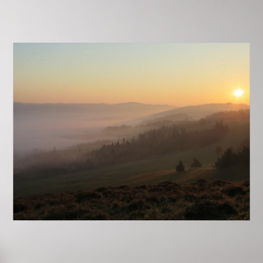 Poster Lever de soleil Pieniny (Devant)