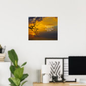 Poster Lever de soleil spectaculaire avec éclat orange (Bureau à domicile)