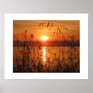 Poster Lever de soleil sur la baie