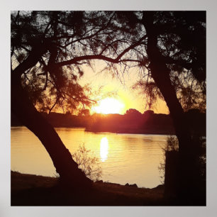Poster Lever de soleil sur La Grande Motte - France