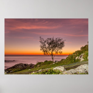 Poster Lever de soleil sur la plage Armação