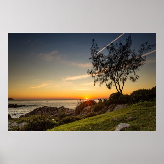 Poster Lever De Soleil Sur La Plage Armação, Brésil (Devant)