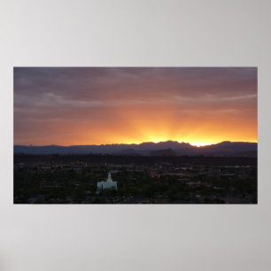 Poster Lever de soleil sur le paysage de St. George Utah
