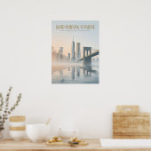 Poster Lever de soleil sur l'East River à Manhattan (Cuisine)