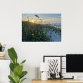Poster Lever de soleil sur les dunes de la plage (Bureau à domicile)