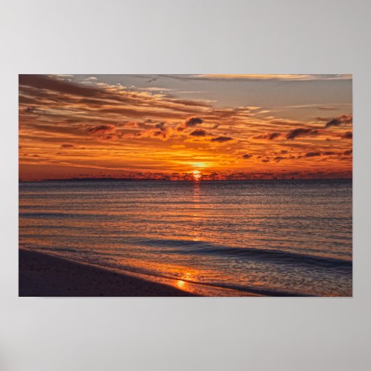 Poster Lever de soleil sur l'île Dauphin, Alabama (Devant)
