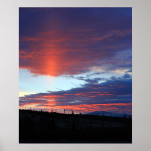 Poster Lever de soleil sur Swan Lake Flat