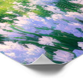 Poster Lever de soleil sur une vallée de fleurs blanches (Coin)