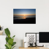 Poster Lever de soleil vif sur l'océan (Bureau à domicile)