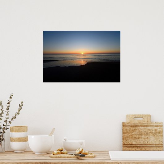 Poster Lever de soleil vif sur l'océan (Cuisine)
