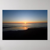Poster Lever de soleil vif sur l'océan (Devant)