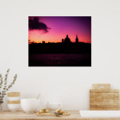 Poster Lever de soleil violet à La Valette (Cuisine)