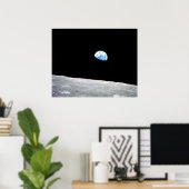 Poster Lever de terre de la lune (Bureau à domicile)