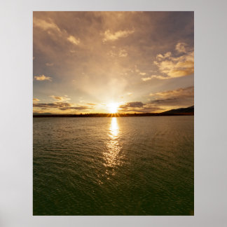 Poster Lever du jour sur le lac Argentino en Patagonie
