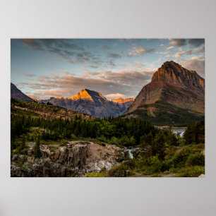 Poster Lever du soleil au lac Swiftcurrent