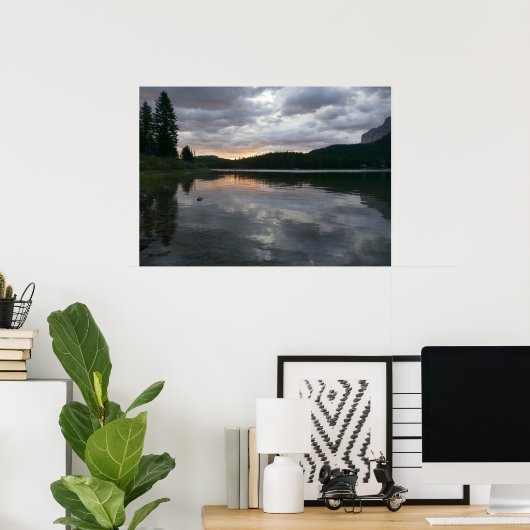 Poster Lever du soleil au lac Swiftcurrent II (Bureau à domicile)