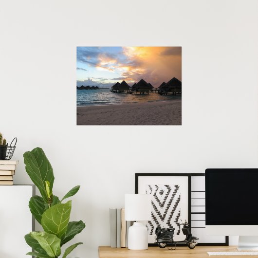 Poster Lever du soleil de Bora Bora (Bureau à domicile)
