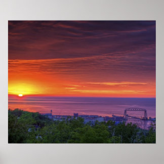 Poster Lever du soleil de Duluth