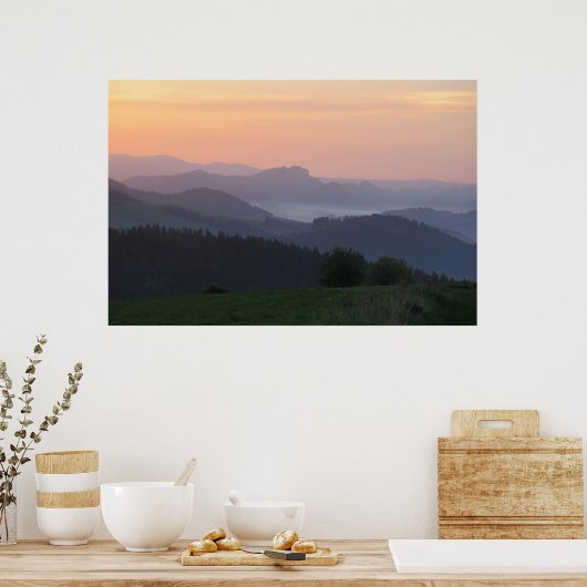 Poster Lever du soleil de Pieniny (Cuisine)