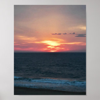 Poster Lever du soleil enflammé, Ocean City