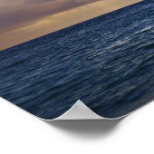 Poster Lever du soleil et nuages sur l'océan (Coin)