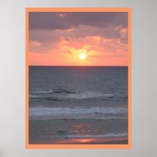 Poster Lever du soleil sur la plage