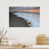 Poster Lever Du Soleil Sur La Plage Et Un Coquillage (Cuisine)