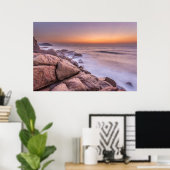 Poster Lever Du Soleil Sur La Plage Guarda Do Embau (Bureau à domicile)