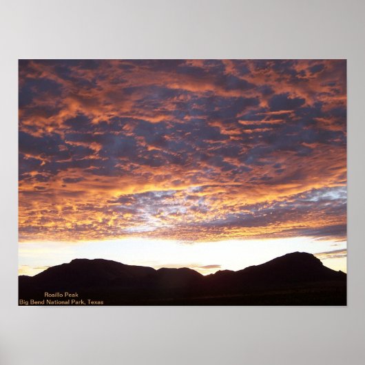 Poster Lever du soleil sur le pic Rosillo (Devant)