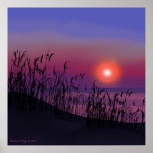 Poster Lever du soleil sur les Grands Lacs Imprimer