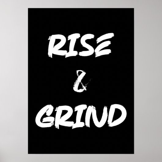 Poster Lever et Grind - Gym, Hustle, Succès (Devant)