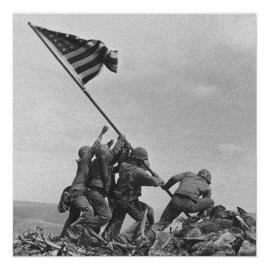 Poster lever le drapeau sur Iwo Jima (Devant)