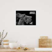 Poster Lever - Lion - Hustère, Gymnase, Motivation de suc (Cuisine)