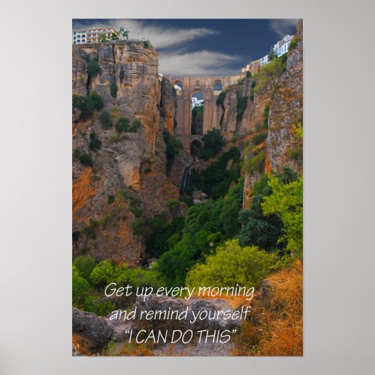 Poster Levez-vous chaque matin en vous rappelant JE PEUX (Devant)