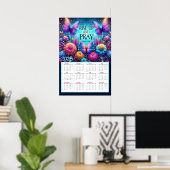 Poster Levez-vous et priez Luc 22:46 2025 Calendrier (Bureau à domicile)