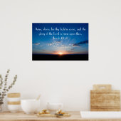 Poster Levez-vous, Lever soleil vers la Bible Isaïe 60:1  (Cuisine)